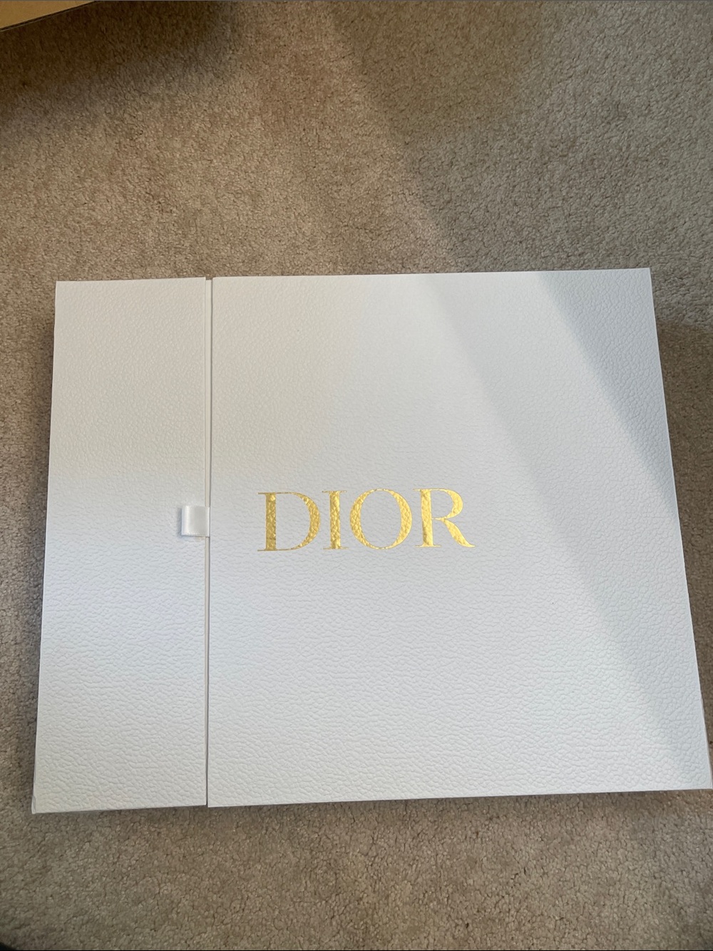 Dior White Box with Gold Logo
